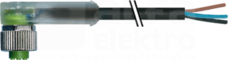 M12 PUR-OB(STV) 4x0,34 1,5m LED czarny Przewód czujnikowy żeński kątowy