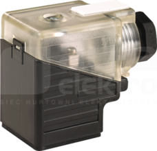 SVS 18mm 24V PG9 LED+dioda Zenera Wtyk zaworowy typ A skręcalny zaciski śrubowe