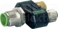 M12 4P/2xM8 3P Trójnik czujnika męski/żeński