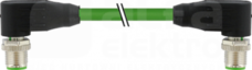 M12/M12 PUR-OB 1x4x0,34 1,5m ETHERNET zielony Przewód męski kątowy/męski kątowy ekranowany