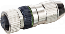 MOSA M12 4P 0,14-0,34mm2 Wtyk żeński prosty zaciski nożowe