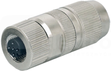 M12 4P max.0,34mm2 4,5-8,8mm ETHERNET kod.D Wtyk żeński prosty zaciski nożowe ekranowany