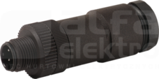 M12 5P max.0,75mm2 Trójnik czujnika męski prosty zaciski śrubowe