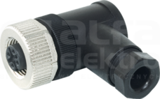 M12 4P max.0,75mm2 4-6mm Wtyk żeński kątowy zaciski śrubowe