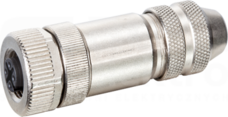 M12 5P max.0,75mm2 4-6mm Wtyk żeński prosty ekranowany zaciski śrubowe