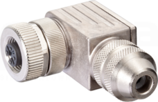 M12 8P max.0,5mm2 6-8mm Wtyk żeński kątowy zaciski śrubowe ekranowany