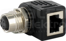 M12-RJ45 4P kod.D Adapter