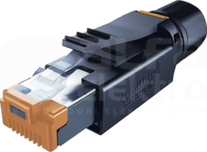 RJ45 PROFESSIONAL 8P GIGABIT Wtyk męski prosty ekranowany