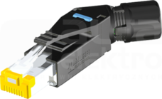 RJ45 PROFESSIONAL 8P GIGABIT Wtyk męski kątowy ekranowany