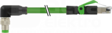 M8 PUR-OB RJ45 ETHERCAT UL CSA 5m zielony Konektor męski kątowy ekranowany