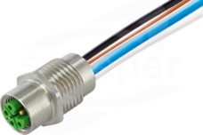 M12 PUR 5x1,5 1m Złącze panelowe żeńskie