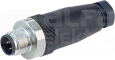 M12 5P max.0,75mm2 6-8mm Wtyk męski prosty zaciski śrubowe