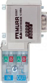 Profibus SUB-D9 12Mb/s Wtyk męski kątowy