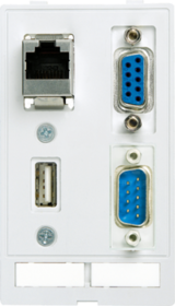 MODLINK MSD RJ45+USB+SUB-D9+SUB-D9 Moduł złącza danych