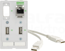 MODLINK MSDD SUB-D9+RJ45+2×USB-A 0,7m Moduł złącza danych