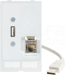 MODLINK MSDD USB-A F/M przew.0,7m+RJ45 Moduł złącza danych