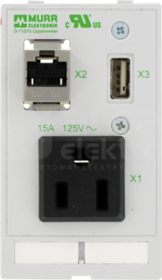 NEMA 5-15R, RJ45, USB Moduł gniazda sieciowego
