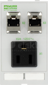 MODLINK MSDD NEMA 5-15R+2xRJ45 Moduł gniazda sieciowego/złącza danych