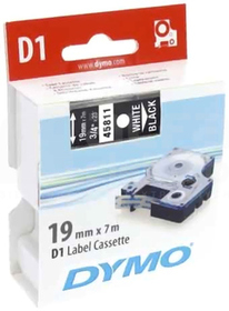 DYMO BIAŁO/CZARNA TAŚMA D1 19mm*7mb(45811)