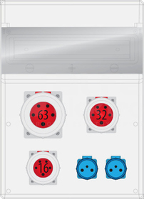 MAX BOX-16S 63/5 32/5 16/5 2xGS IP65 Rozdzielnica z tworzywa