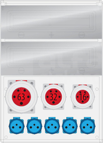 MAX BOX-32S 63/5 32/5 16/5 5xGS IP65 Rozdzielnica z tworzywa