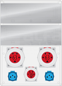 MAX BOX-32S 2x63/5 16/5 2x230V IP65 Rozdzielnica z tworzywa