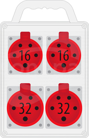 R-BOX SLIM 2x16A/5P 2x32A/5P Rozdzielnica z tworzywa