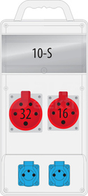 R-BOX SLIM 10S 32A/5P 16A/5P 2xGS +zab Rozdzielnica z tworzywa