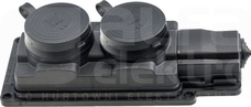2x2P+Z IP44 czarny Listwa gumowa