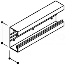 GEK70135 (64x135x2000mm) Kanał podparapetowy czbiały