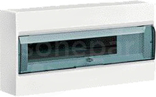 VD118TP 1x18mod.IP40 drzwi przezroczyste Rozdzielnica natynkowa COSMOS z tworzywa