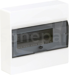 VD112TP 1x12mod.IP40 drzwi przezroczyste Rozdzielnica natynkowa COSMOS z tworzywa
