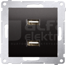 SIMON54 2,1A/5VDC antracyt Ładowarka 2xUSB