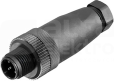 SAIS-4/7-(KV) M12 4P Wtyk męski prosty