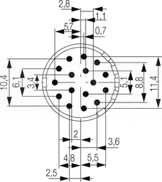 SAI-M23-SE-16-F Złącze wtykowe