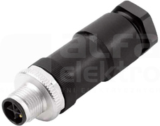 SAIS-3+PE/11-S-COD M12 4P Wtyk męski prosty