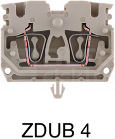 ZDUB 2,5-2/4AN/RC Złączka szynowa przelotowa