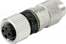 SAIB-4-IDC-M12 4P SMALL Wtyk żeński prosty