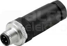SAIS-8/9 M12 8P Wtyk męski prosty