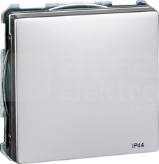 MERTEN DESGIN 2P+Z IP44 aluminium Gniazdo sieciowe z przesł.z klapką