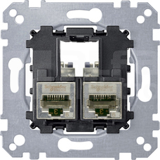 MERTEN M 2xRJ45 kat5e F/STP Mechanizm gniazda komp.