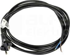 SPZ-15 2x1,0mm 16A 3,1m czarny Przewód przyłączen.okrągły