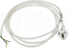 SPZ-50 3x1,0mm 16A 2,2m biały Przewód przyłączeniowy