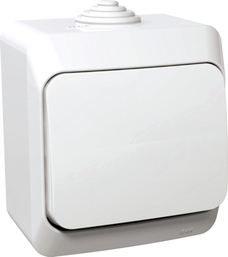 CEDAR PLUS IP44 biały Łącznik 1-bieg.
