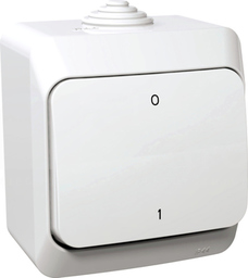 CEDAR PLUS IP44 biały Łącznik 2-bieg.