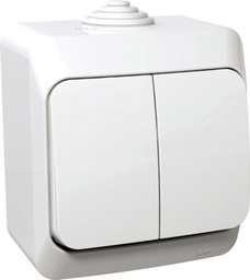 CEDAR PLUS IP44 biały Łącznik świecznikowy podśw.