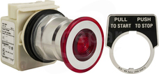 9001KR8P1RH25 600VAC 10A 30 mm T K Przycisk