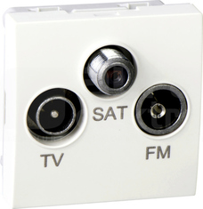 ALTIRA 2-wej. Gniazdo TV/FM/SAT końcowe