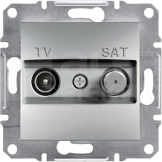 ASFORA 4dB aluminiowy Gniazdo TV-SAT przelotowe