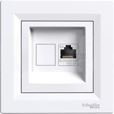 ASFORA RJ45 kat.5e UTP biały Gniazdo komputerowe 1x